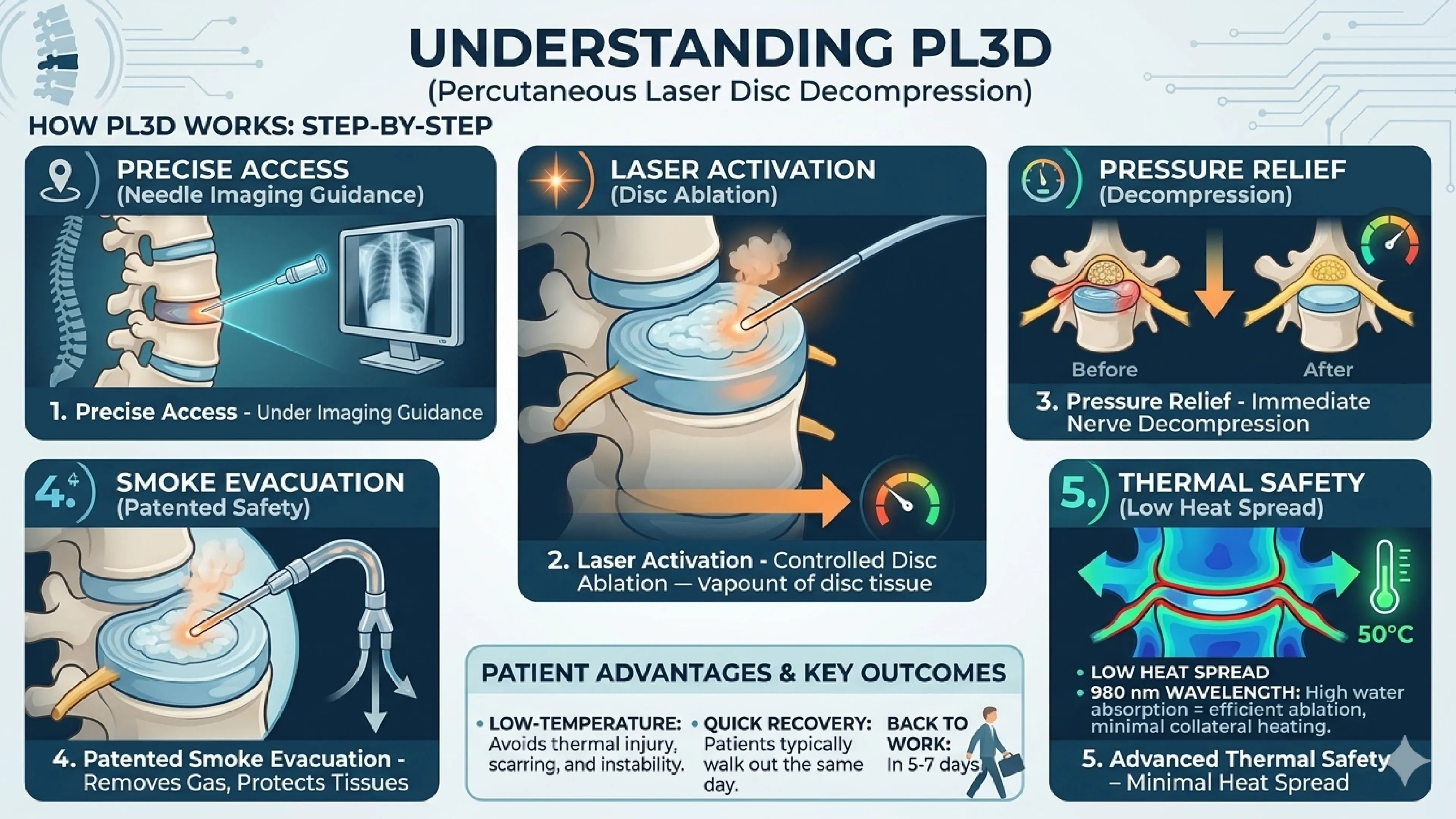 Percutaneous Laser Disc Decompression infographic