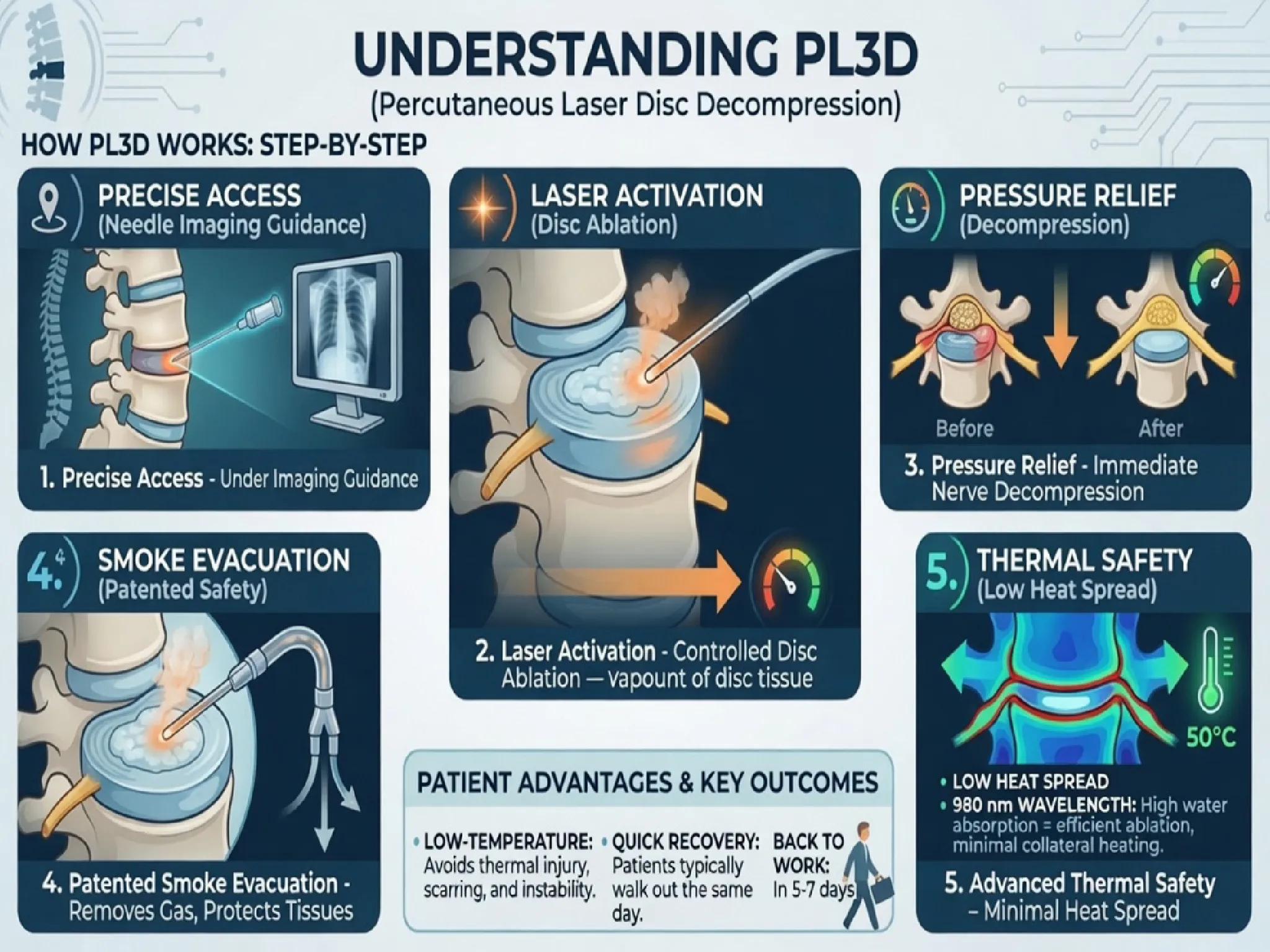 Percutaneous Laser Disc Decompression infographic