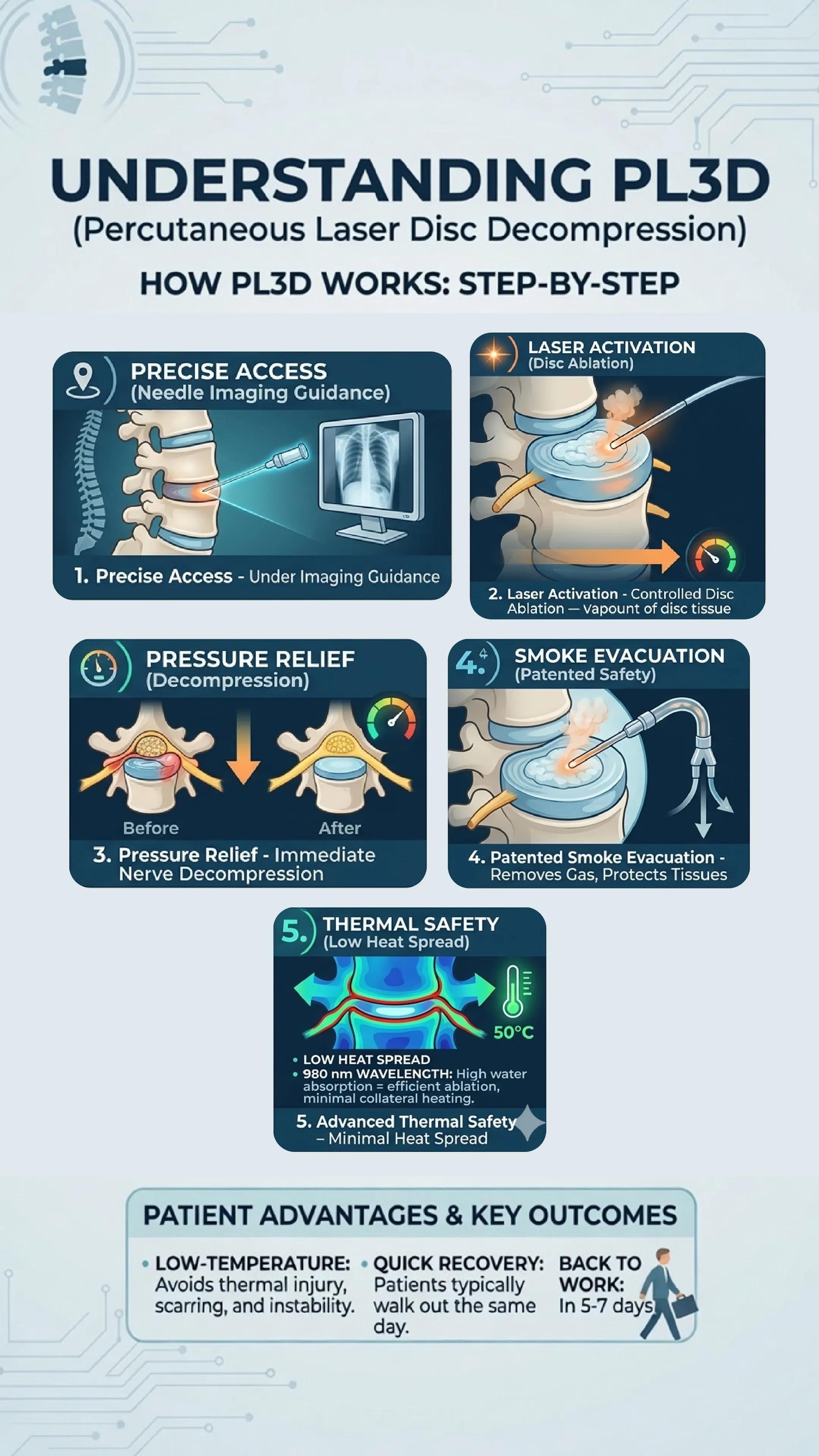 Percutaneous Laser Disc Decompression infographic