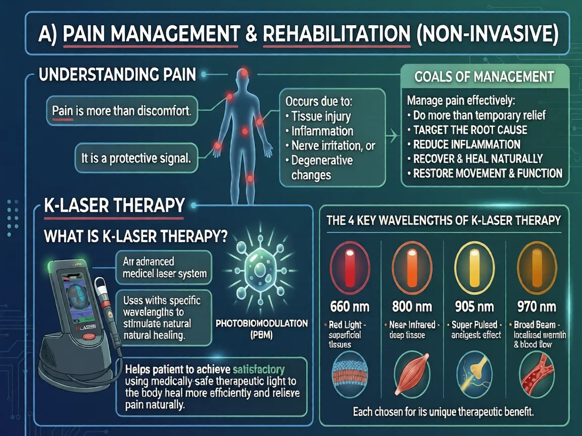 Pain Management & Rehabilitation infographic