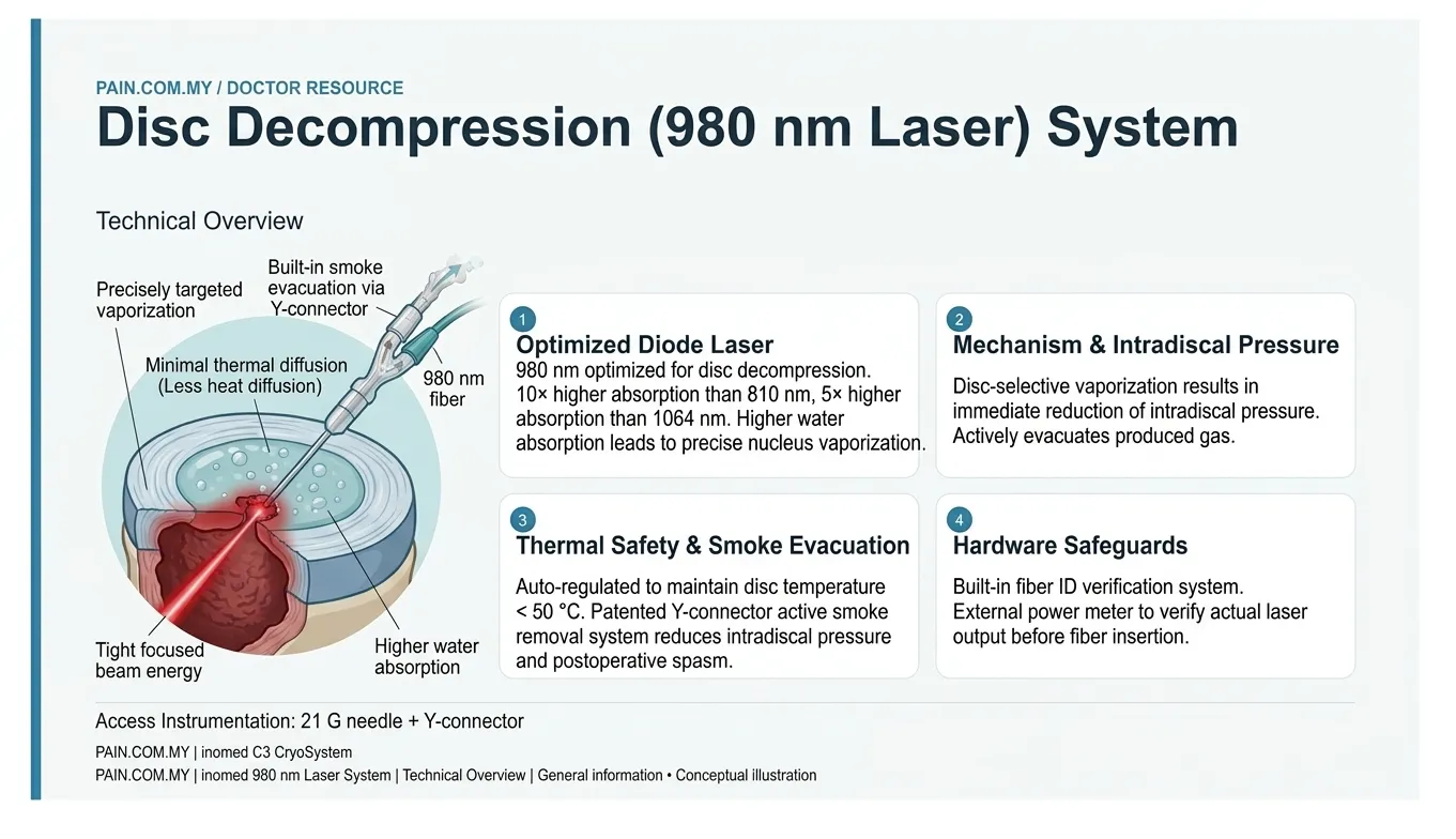 Percutaneous Laser Diode Disc Decompression (PL3D) infographic
