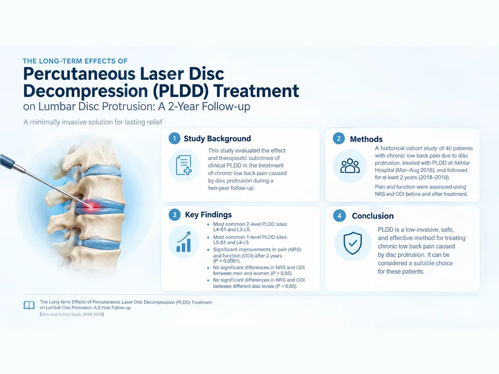 Percutaneous Laser Disc Decompression (PLDD) infographic